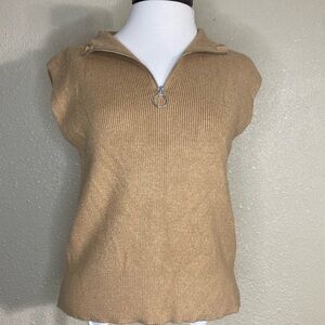 Moon & Madison Tan Sweater Vest NWT Size L
